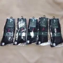 新品メンズソックス 黒ブラック5足セット
