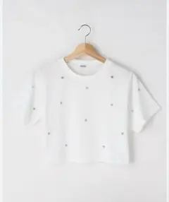 INGNI ラインストーン付き Tシャツ ホワイト