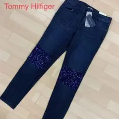 ★Tommy Hilfiger US限定スパンコール刺繍デニムSKINNYパンツのサムネイル