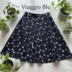 Viaggio Blu ヴィアッジョブルー ドット柄 スカート Sのサムネイル