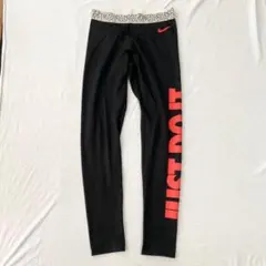 【ナイキ】トレーニングパンツ スパッツ ウエストゴム ビックロゴ 裏起毛ヨガ S