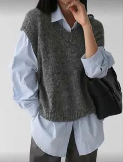 SHEIN DAZY 女性用カジュアル無地ニットベスト秋冬