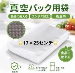 真空パック 真空パック機用 エンボス加工 17cm×25cm 100枚セットのサムネイル