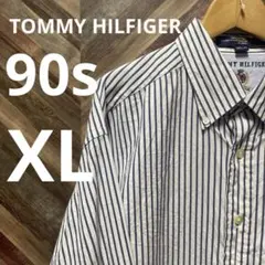 90s tommy hilfiger ストライプシャツ ボタンダウンシャツ
