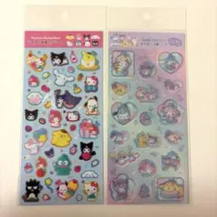 サンリオ ラメ入り樹脂もりシール　すりガラス風シール　2枚セット　正規品