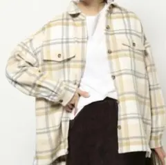 シャギーチェックジャケット
