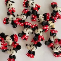 ディズニー★ボタン♡20個♡ミニーちゃん水玉リボン