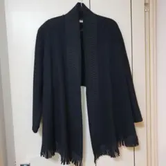 ブラックフリンジカーディガン