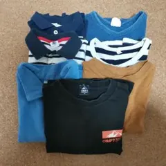 プチバトー ストライプポロシャツ他 100〜120センチ　7枚セット