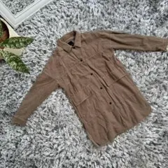 ⭐️ザラベーシック⭐️ コーデュロイ シャツ　ロング　ビッグシルエット　ベージュ