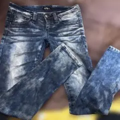 スキニーデニム ダークブルー