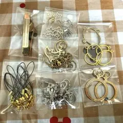 手芸用品 ハンドメイドパーツ 空枠 金具 ストラップ まとめ売り