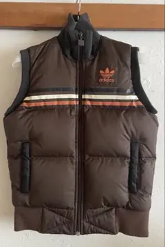 adidas アディダス ダウンベスト　Y2K 00sブラウン ハイネック