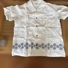 GOHEMP 麻混 半袖シャツ 刺繍入りのサムネイル