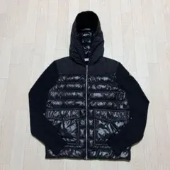 美品✨モンクレール　ハイブリッドカーディガン　ブラック　S　国内正規品 4P80