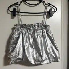 JEANASIS メタリック　シルバー バルーン☆ビスチェ ☆Fサイズ