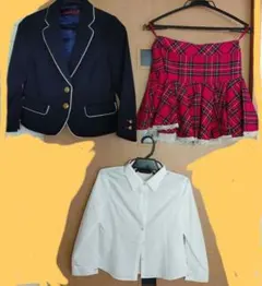 ブレザー・スカート・シャツセット　卒業、入学式フォーマル　130cm　女の子