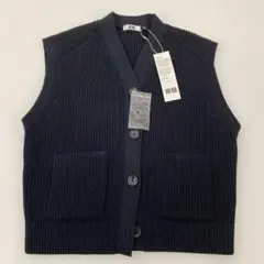 【未使用】UNIQLO U Vネックカーディガン　ノースリーブ L