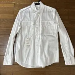 ZARAタグ付き　ホワイト 長袖シャツ 2ポケット
