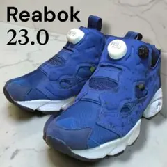 美品✨希少　リーボック　ポンプフューリー 　ブルー　 スプラッター柄　23Cm