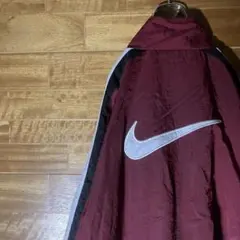 NIKE ナイロンジャケット　ジャージ　トラックジャケット　刺繍　ワインレッド