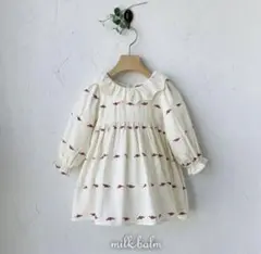 milk balm 未使用　秋服　春服　長袖　ワンピース　花柄