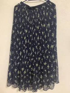GLOBAL WORK 花柄プリーツスカート Lサイズ