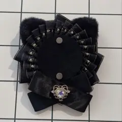 ジートリガー　G.triger ロゼット　猫耳　　黒　金　推し活　缶バッジ