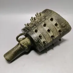 Bronze bell ornament, decorative item, contemporary craft, fine art.