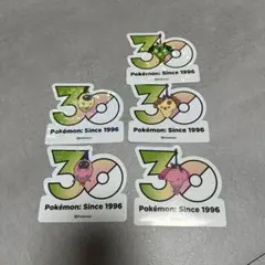 韓国限定 ポケモン ポップアップ 30周年 ステッカー シャリタツ 3枚