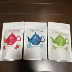 神戸紅茶コールドブリューシャイニー マスカット，アールグレイ，スウィートピーチ