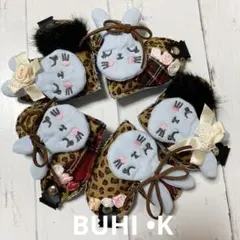 いちごパフェ☆様デニムリメイクチャーム♡レオパード&コーデュロイ