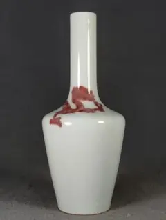 清時代　康熙年製　变美人　醉赏瓶　紅釉 扁瓶 陶磁器 時代物 骨董品 旧家蔵出し 清時代 康熙年製 变美人 醉赏瓶 紅釉 扁瓶 陶磁器 時代物 骨董品 旧家