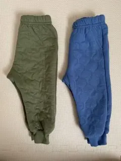 オリーブグリーン・ブルー長ズボン