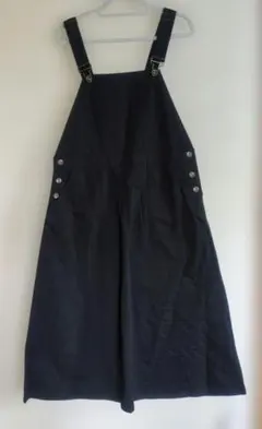 ゆるかわ n'OrLABEL サロペット ワイドパンツ 黒 タグ付き 体型カバーのサムネイル