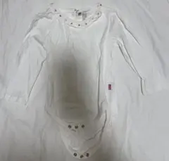 ホワイトロンパース 長袖　100cm JoJoMamanBebe