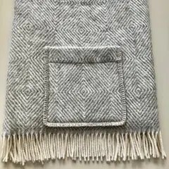 ラプアンカンクリ　MARIAポケットショール　グレイホワイト