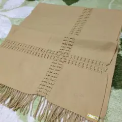 LANCEL カシミヤ100% ストール　ベージュ 大判ショール