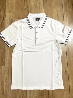 【新品未使用】 ポロシャツ ライン入り 半袖 ゴルフ 男女兼用 XLサイズ