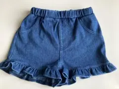 タキヒョー　ジーンズショートパンツ　フリル付き　90サイズ