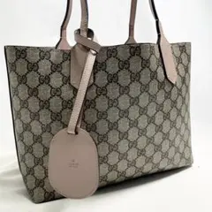 グッチ トートバッグ 2way リバーシブル GG スプリーム ピンク 大容量