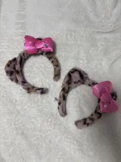 USJ ハローキティ ヒョウ柄 カチューシャ ピンク