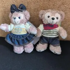 ダッフィーシェリーメイ ぬいぐるみバッジ