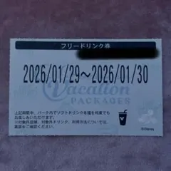 フリードリンク券 バケパ　1月29日～30日
