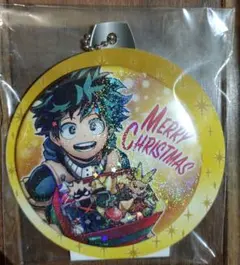 僕のヒーローアカデミア　クリスマスオーナメント風缶バッジ2019　緑谷　デク