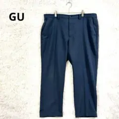 GU ウォッシャブルテーパードトラウザーSW+EC ネイビー　3XL 大きい