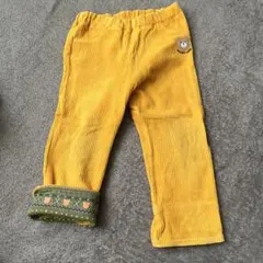 イエロー コーデュロイパンツ 90cm