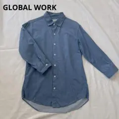GLOBALWORK グローバルワーク シャツ デニム M 七分袖
