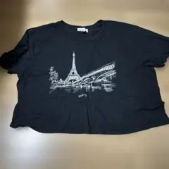 TOPSHOP エッフェル塔 Tシャツ M 黒のサムネイル