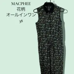 トゥモローランド MACPHEE 花柄 オールインワン38 日本製 黒のサムネイル